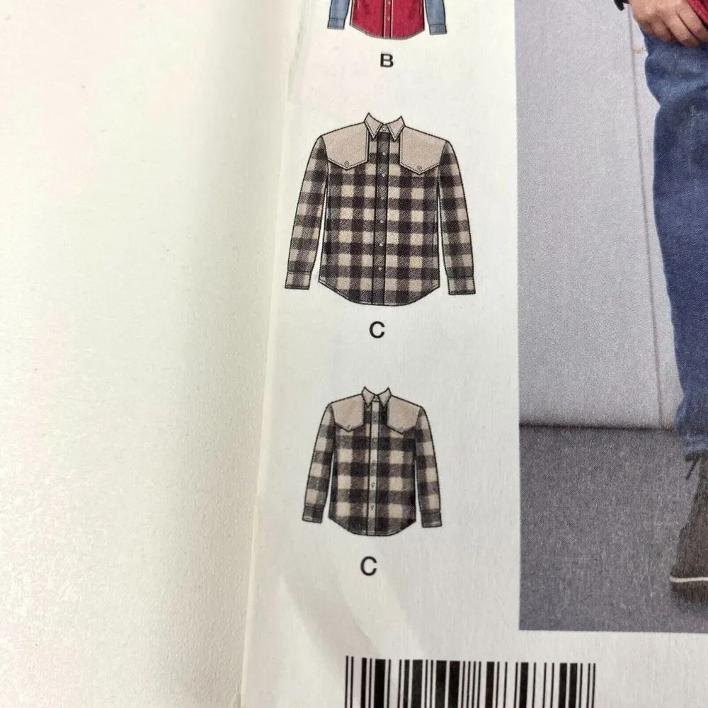 Simplicity 8475 SHACKETS Shirt Jackets Sewing Patterns Boys S-L & Men S-XL UNCUT